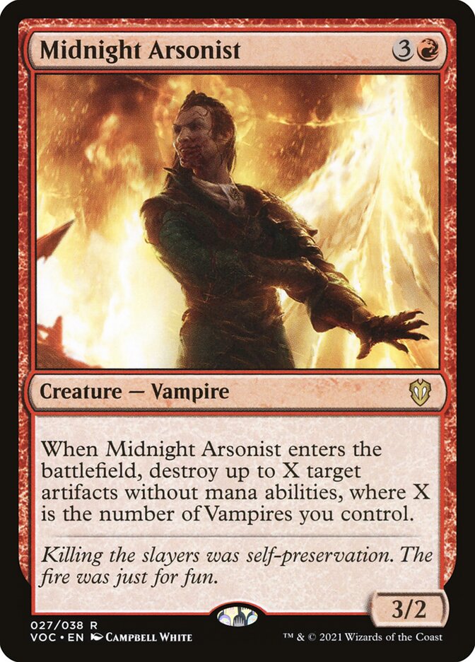 Midnight Arsonist card front