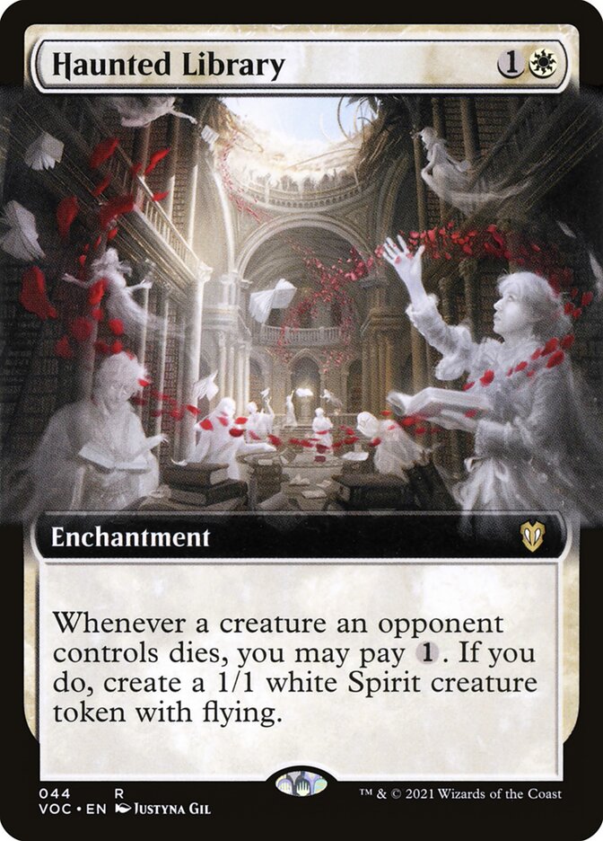 Haunted Library card front