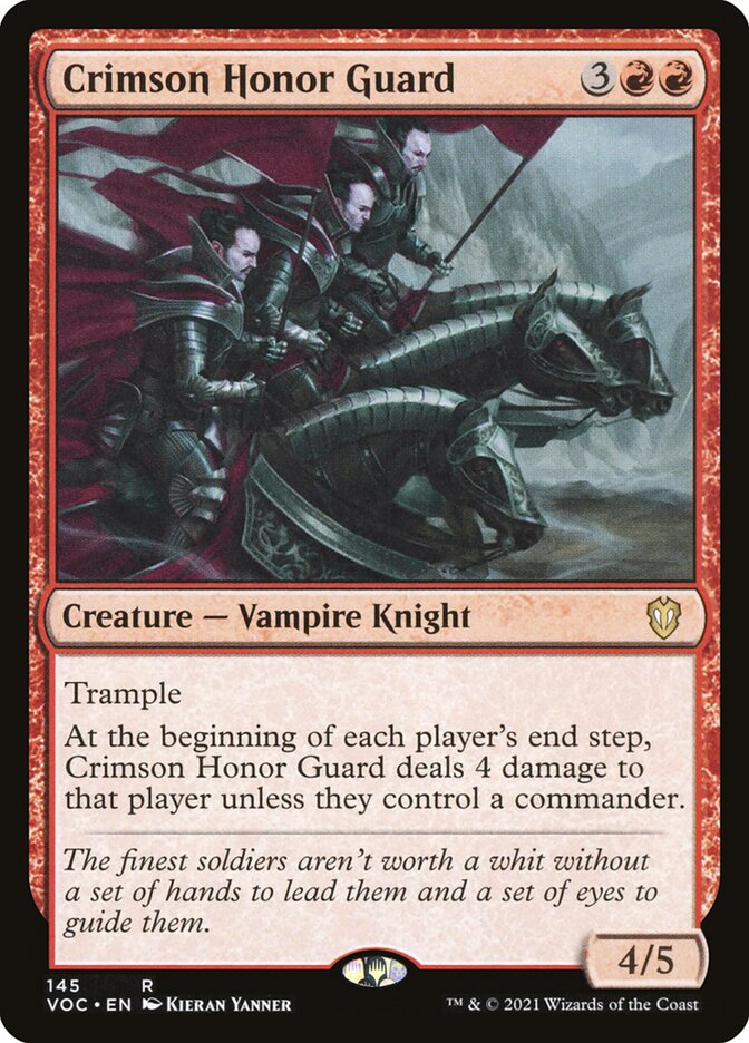 Crimson Honor Guard card front