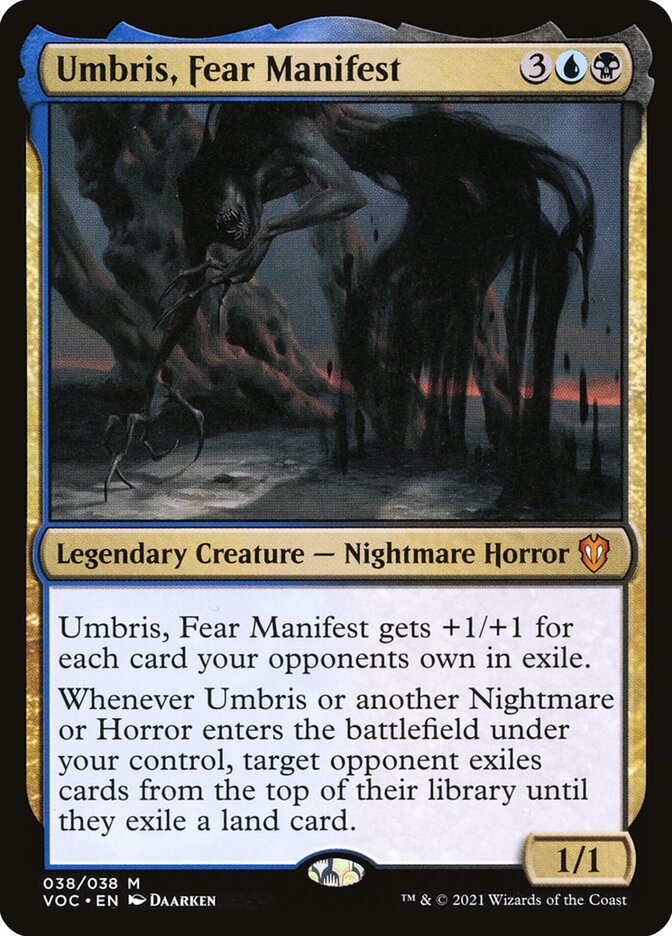 Umbris, Fear Manifest card front