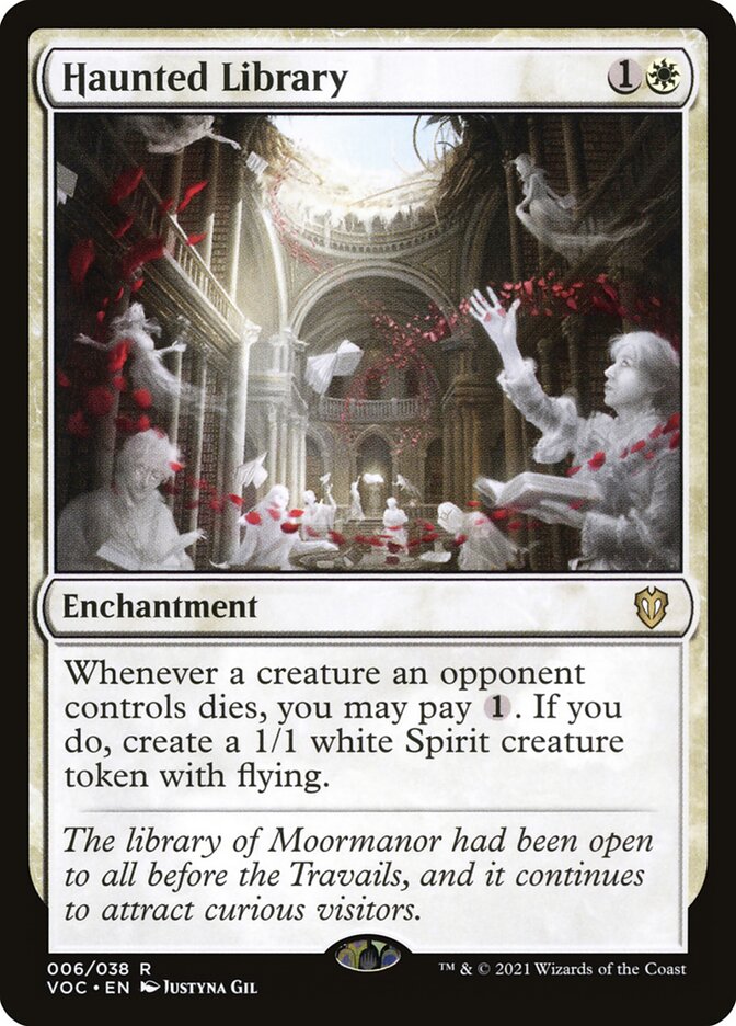 Haunted Library card front