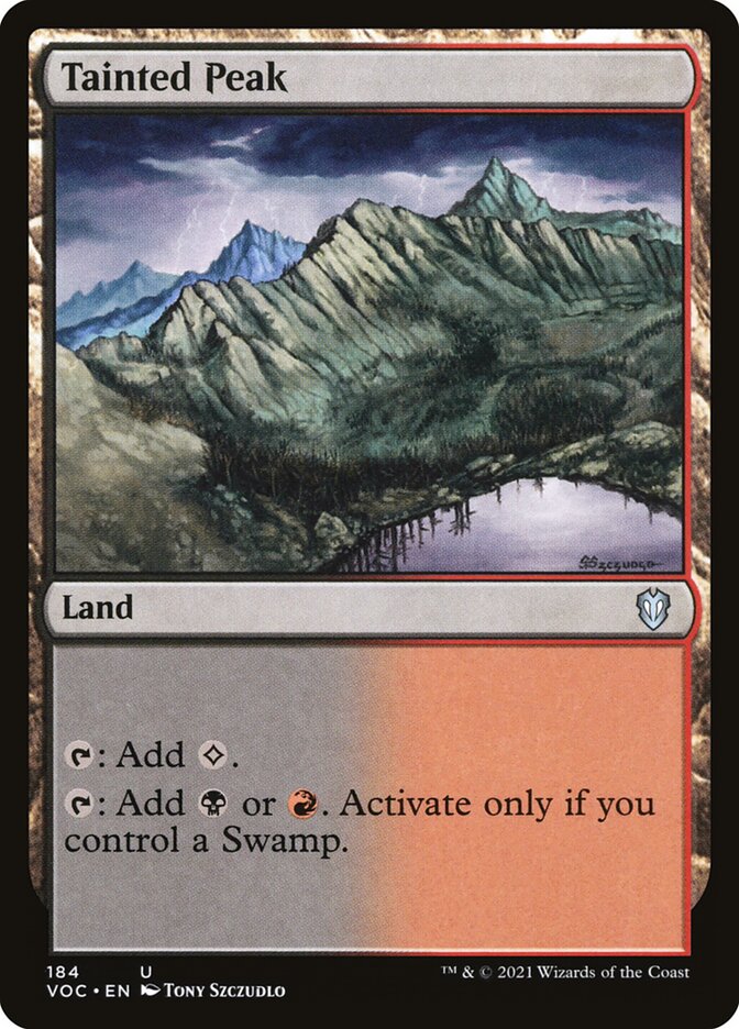 Tainted Peak card front