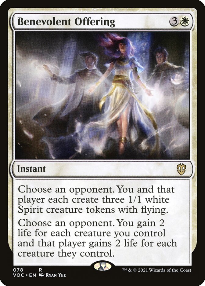 Benevolent Offering card front