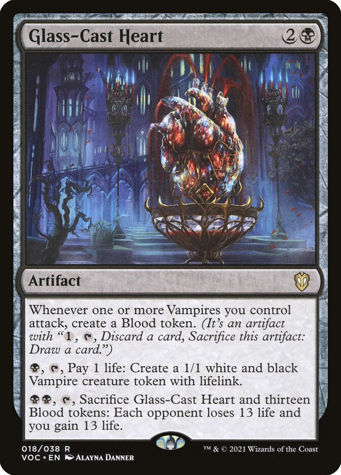 Glass-Cast Heart card front