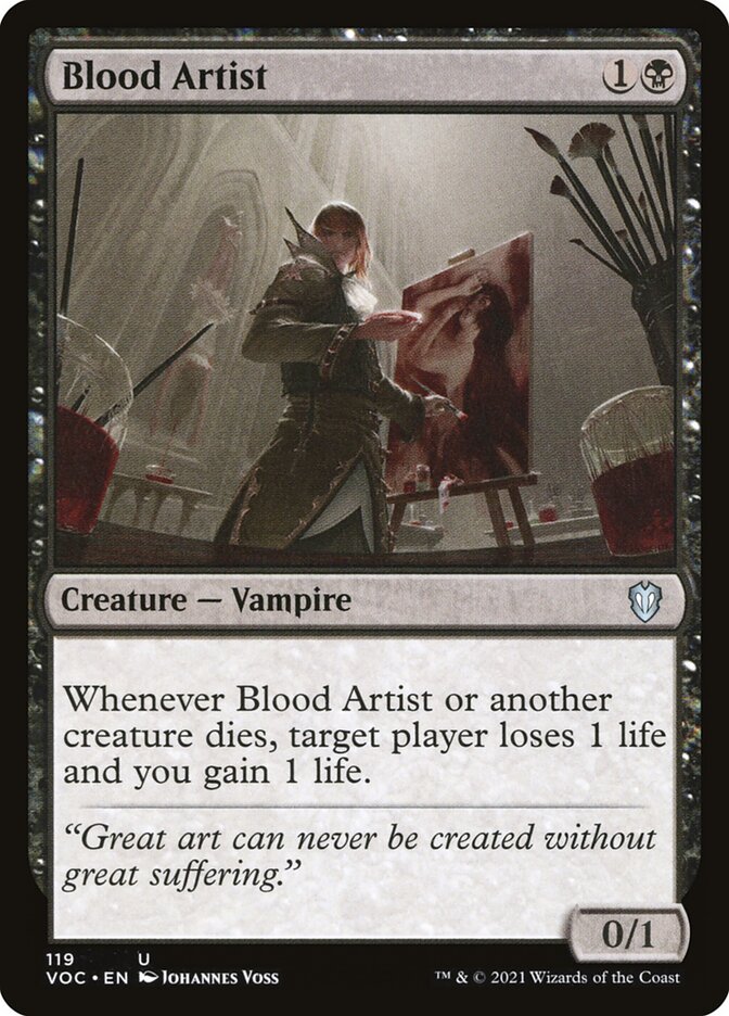 Blood Artist card front