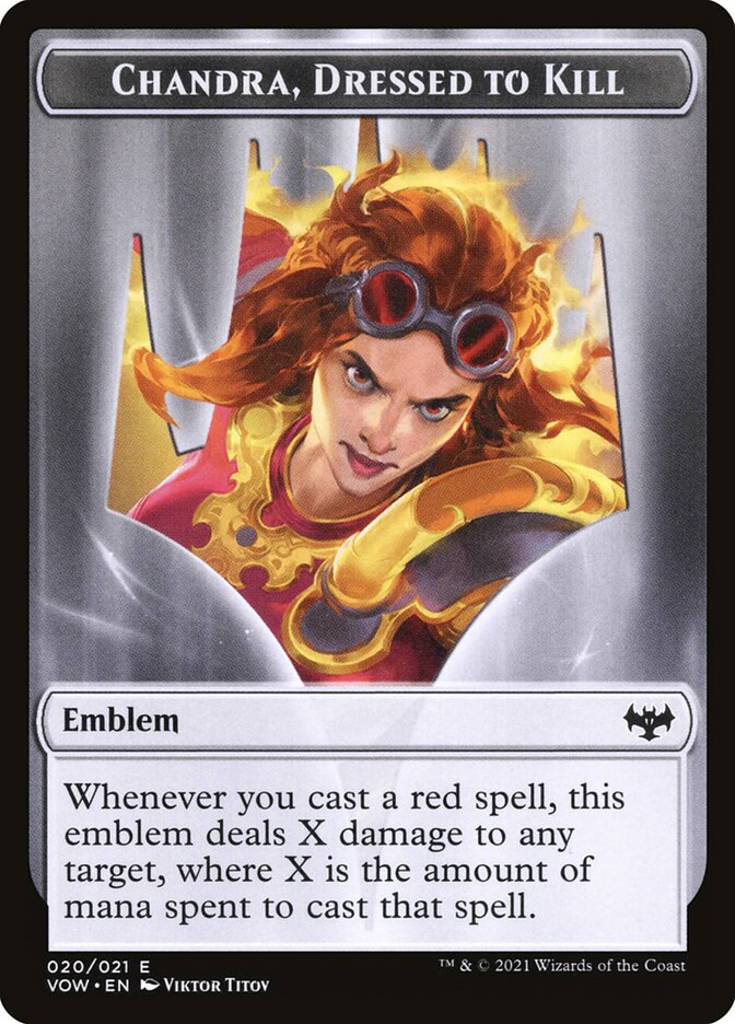 Chandra, Dressed to Kill Emblem card front