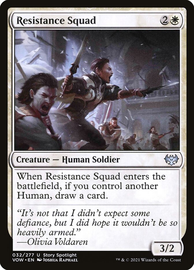 Resistance Squad card front