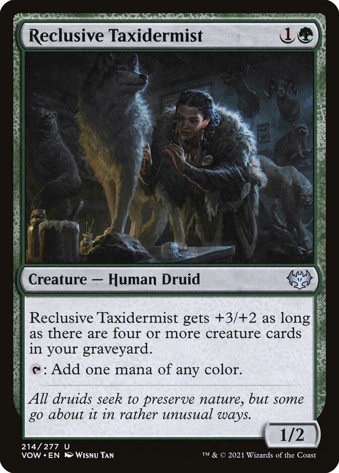 Reclusive Taxidermist card front