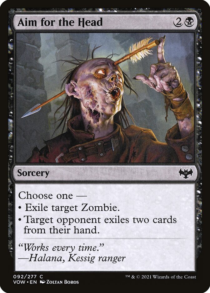 Aim for the Head card front