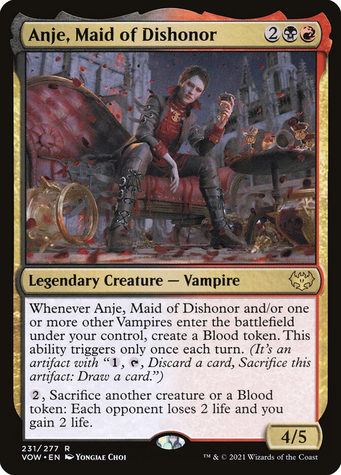 Anje, Maid of Dishonor card front