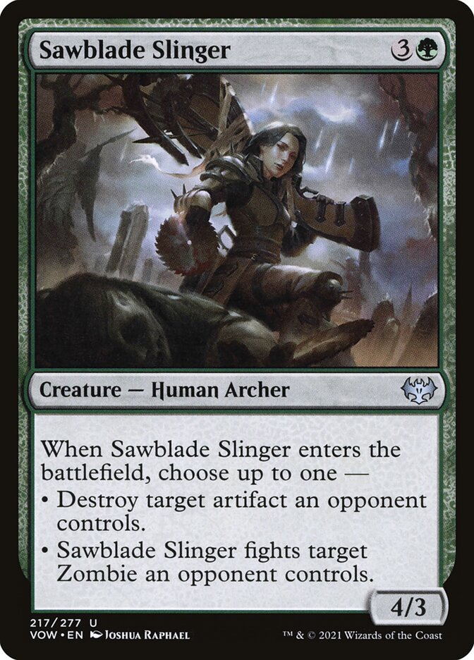 Sawblade Slinger card front