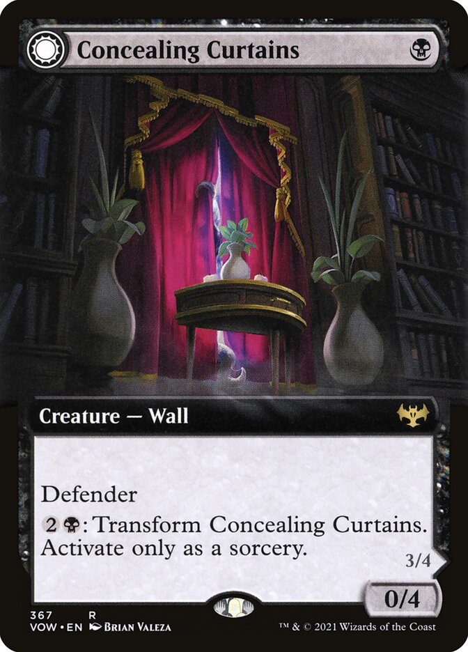 Concealing Curtains card front
