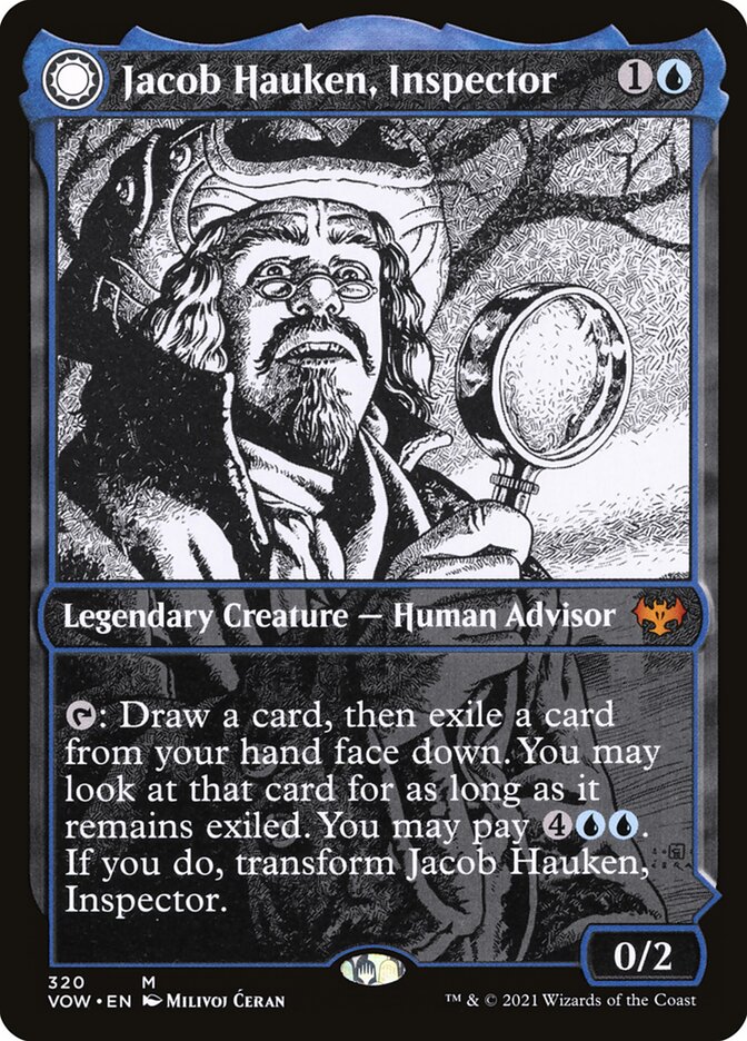 Jacob Hauken, Inspector card front