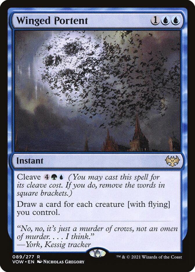 Winged Portent card front