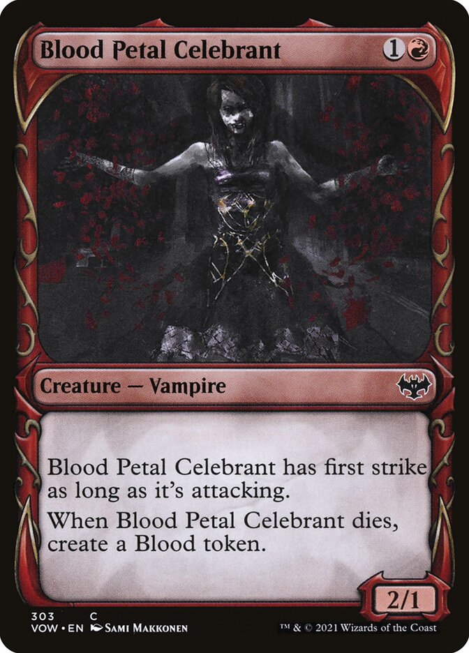 Blood Petal Celebrant card front