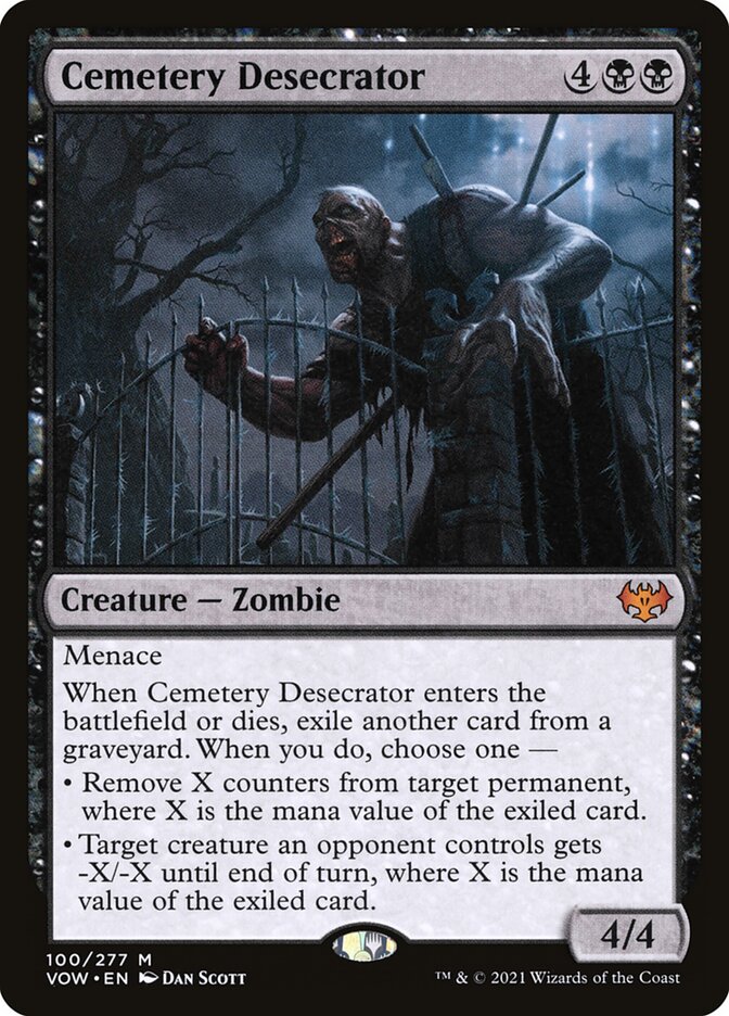 Cemetery Desecrator card front