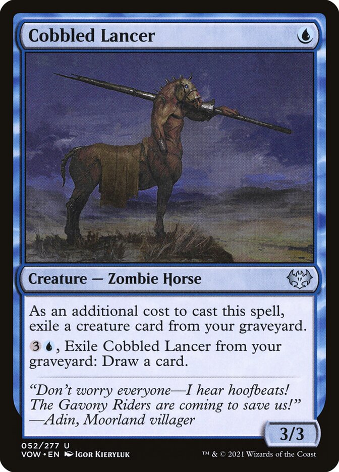 Cobbled Lancer card front