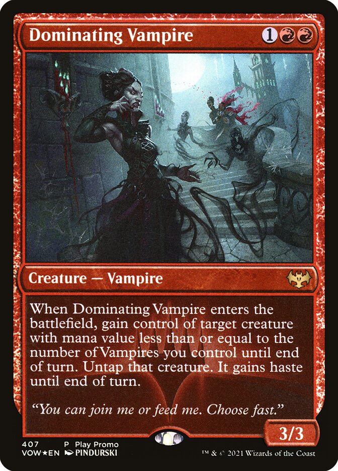 Dominating Vampire card front
