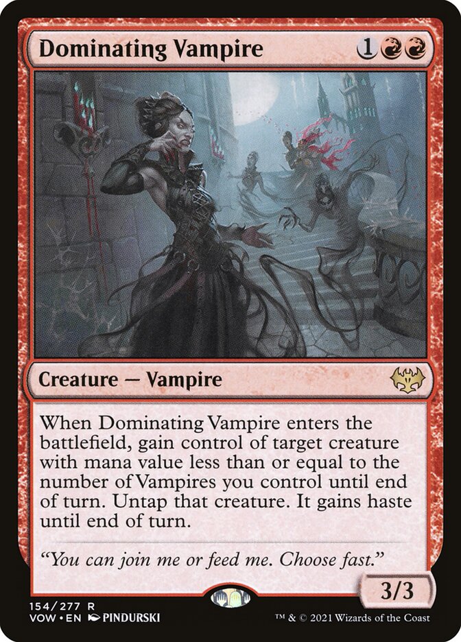 Dominating Vampire card front