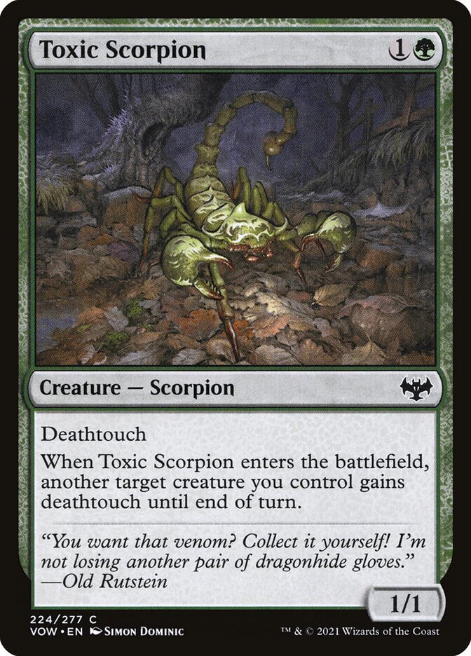 Toxic Scorpion card front
