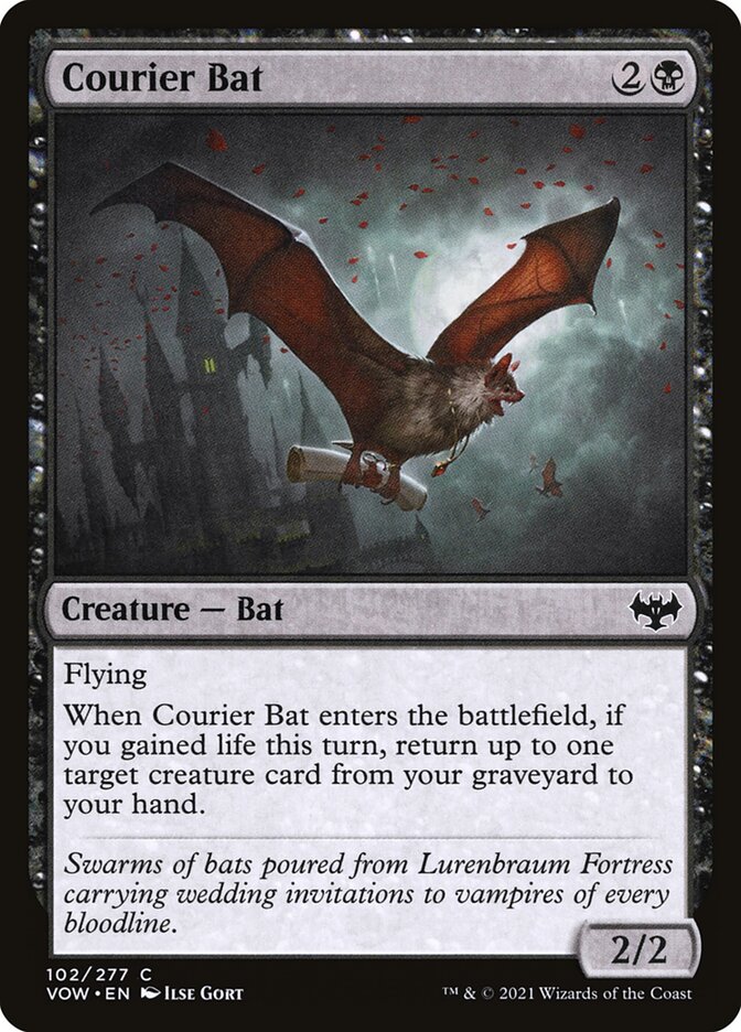 Courier Bat card front