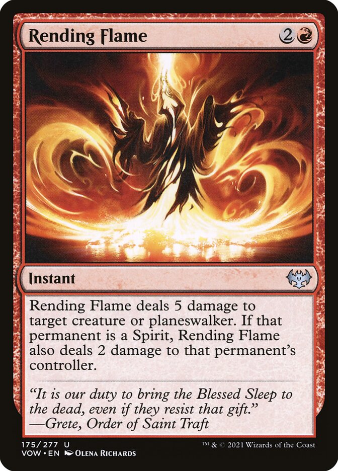 Rending Flame card front