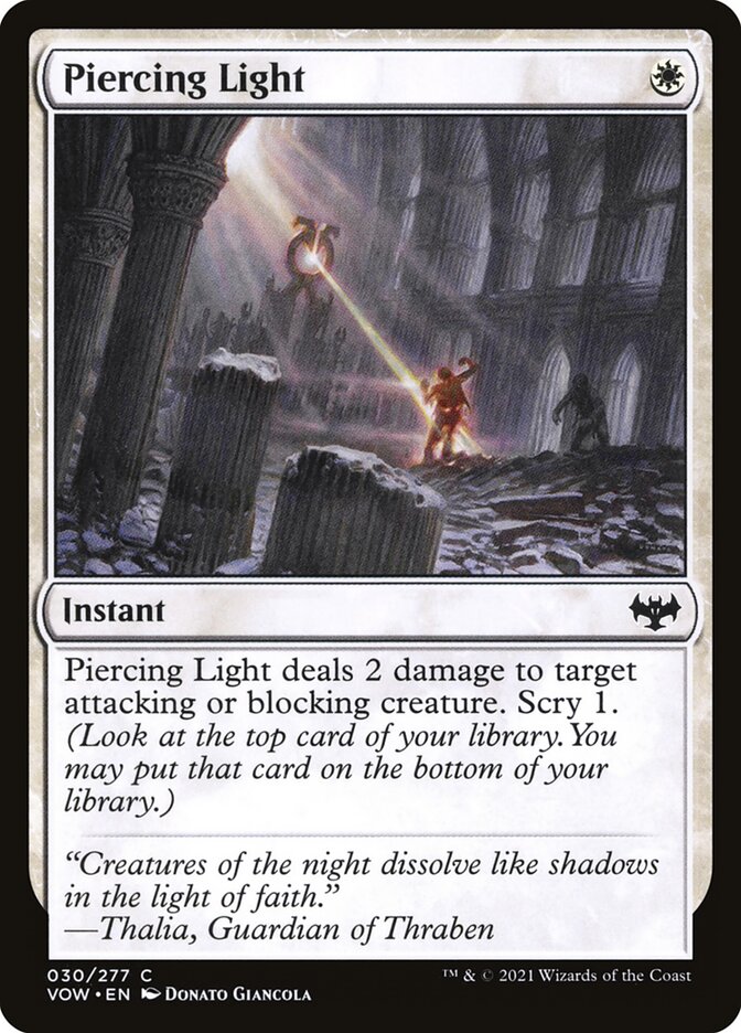 Piercing Light card front