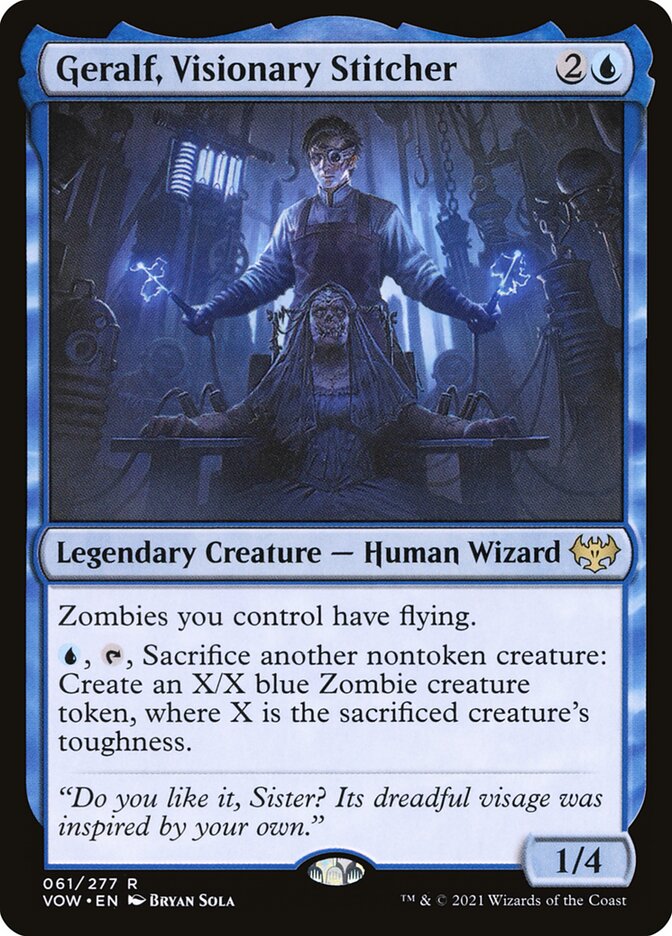 Geralf, Visionary Stitcher card front