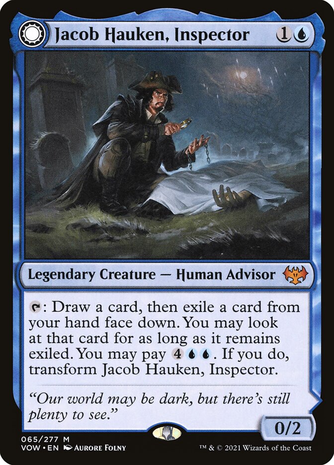 Jacob Hauken, Inspector card front
