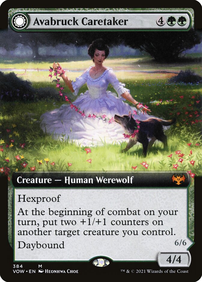 Avabruck Caretaker card front