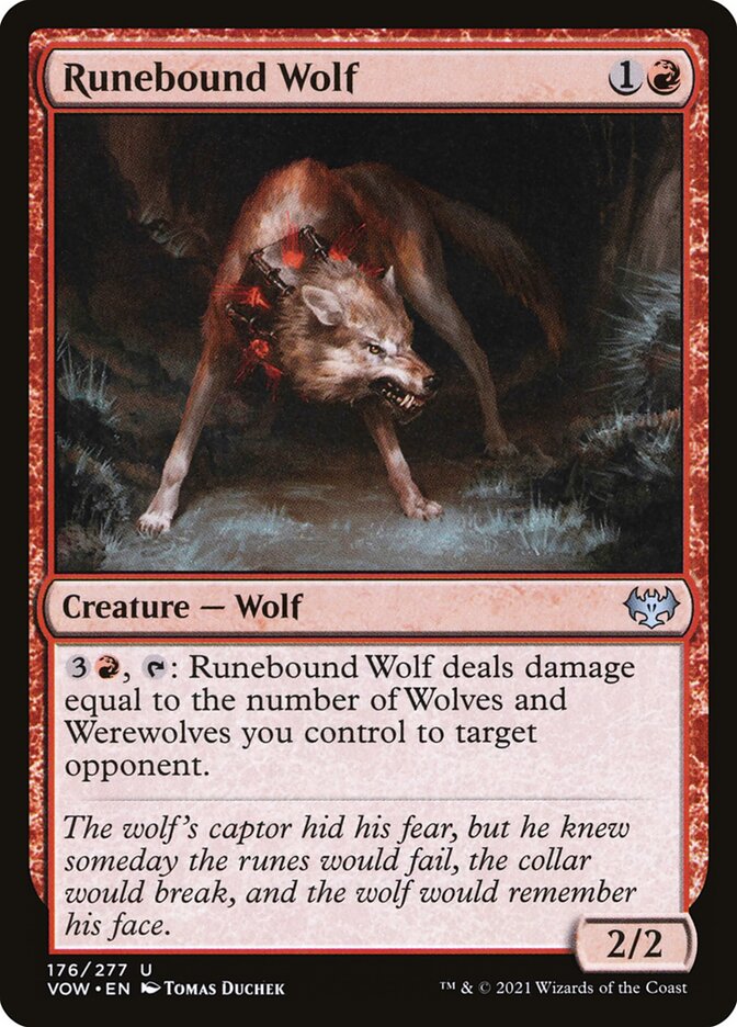 Runebound Wolf card front