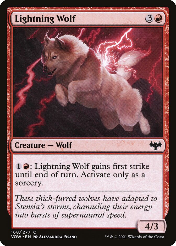 Lightning Wolf card front
