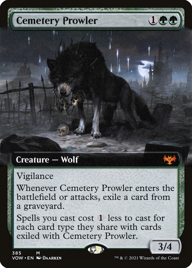 Cemetery Prowler card front