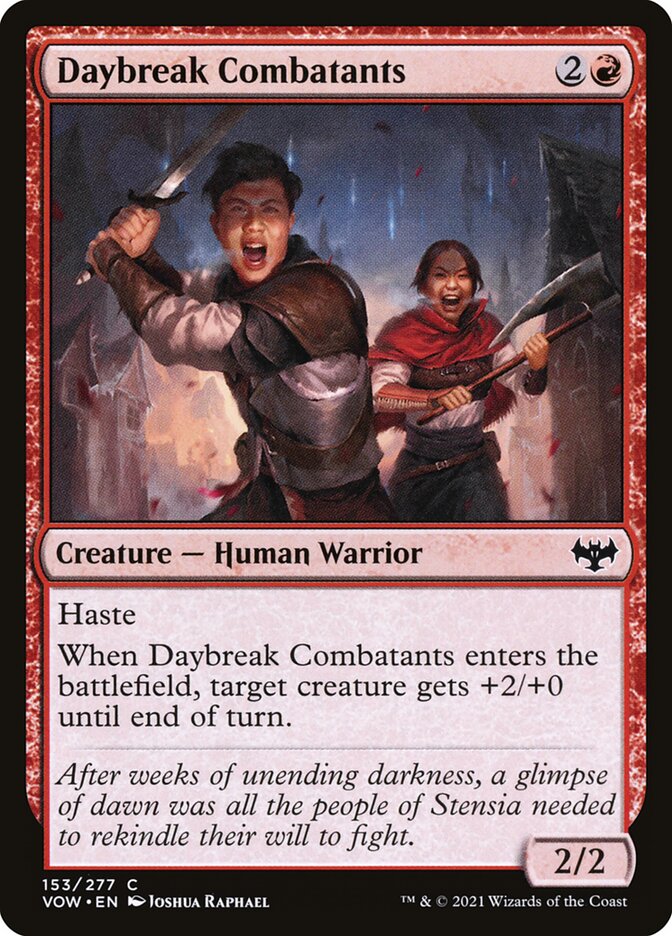 Daybreak Combatants card front