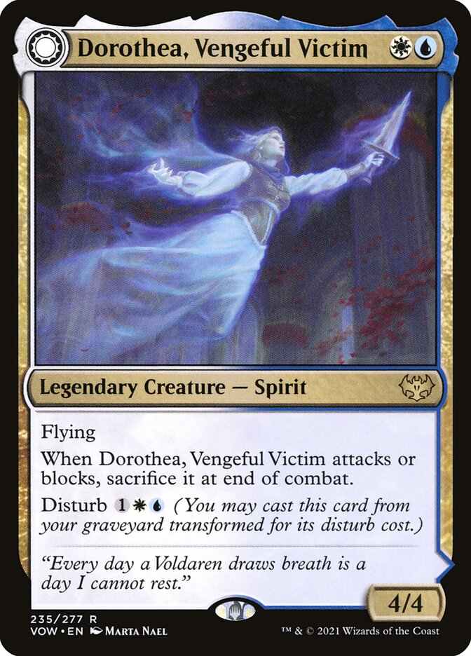 Dorothea, Vengeful Victim card front