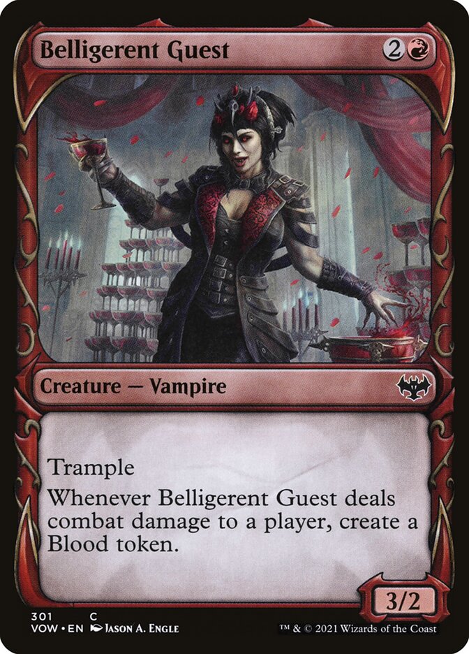 Belligerent Guest card front