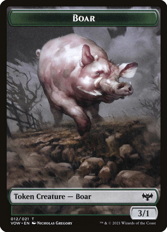 Boar card front