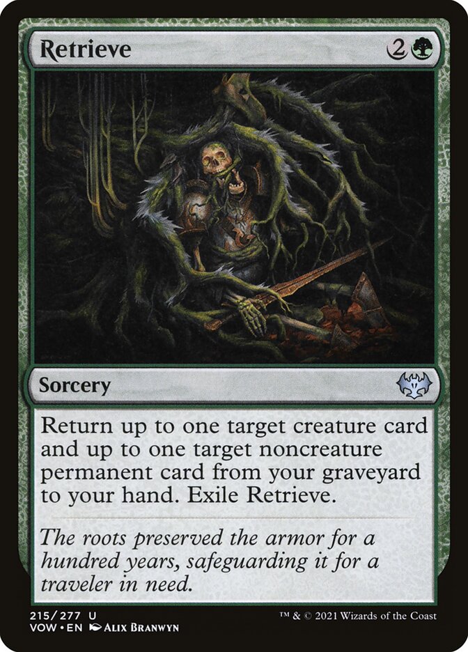 Retrieve card front