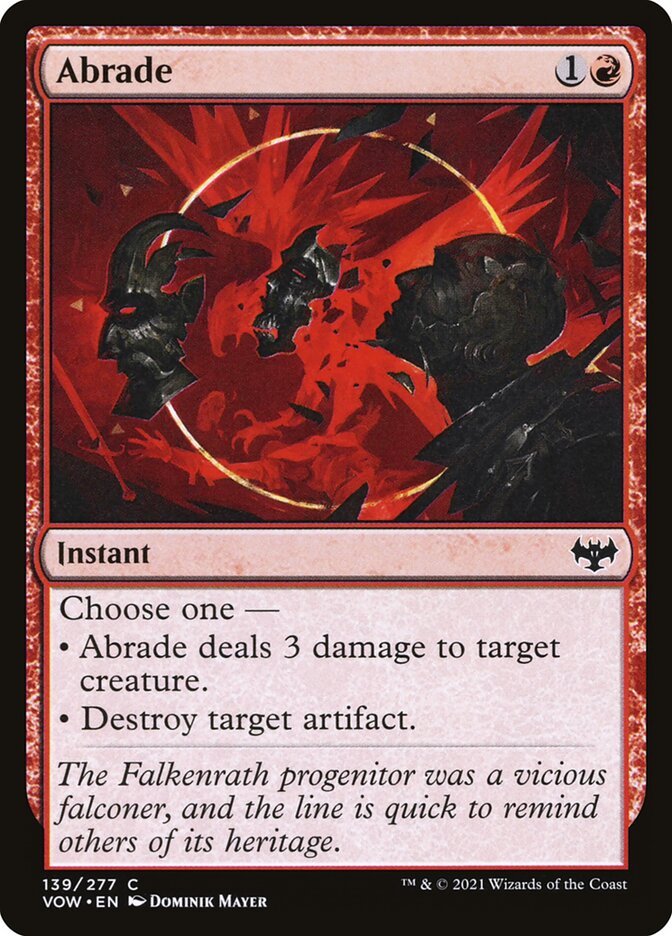 Abrade card front