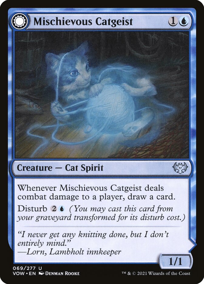 Mischievous Catgeist card front