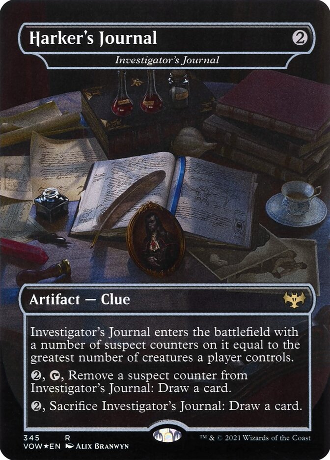 Investigator's Journal card front