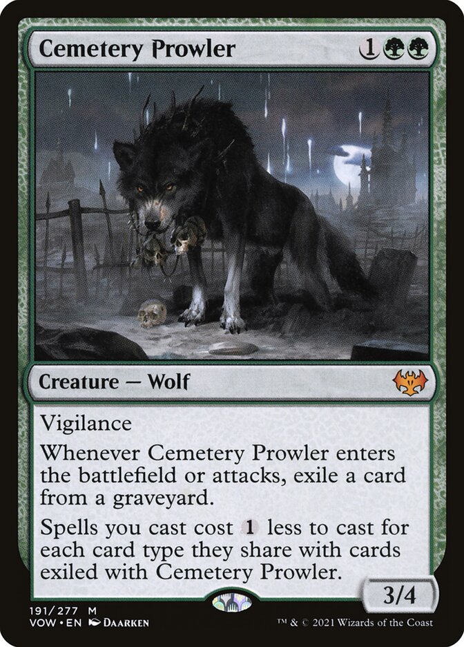 Cemetery Prowler card front