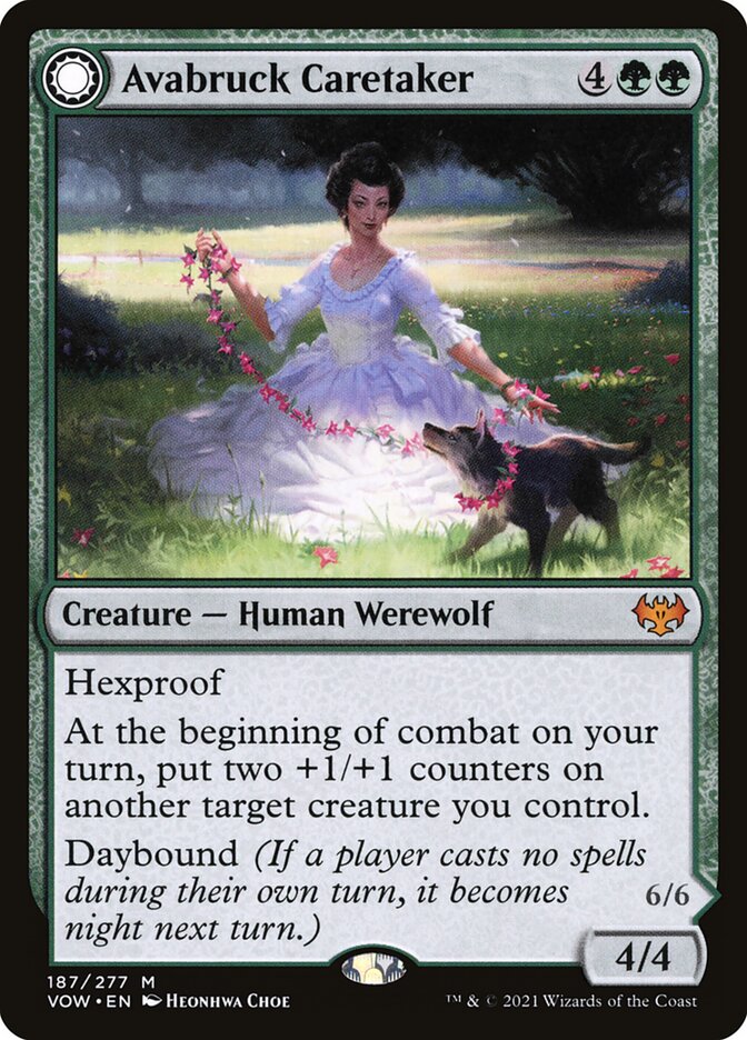 Avabruck Caretaker card front