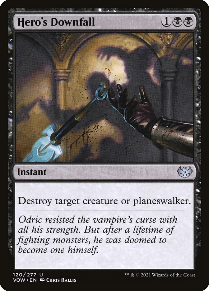 Hero's Downfall card front