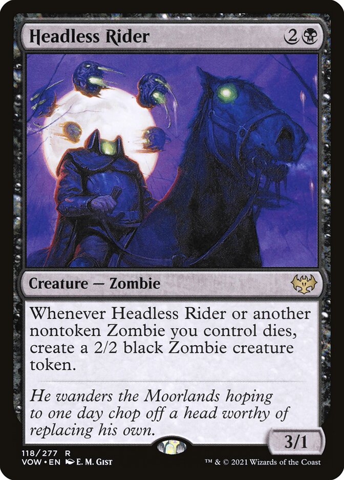 Headless Rider card front