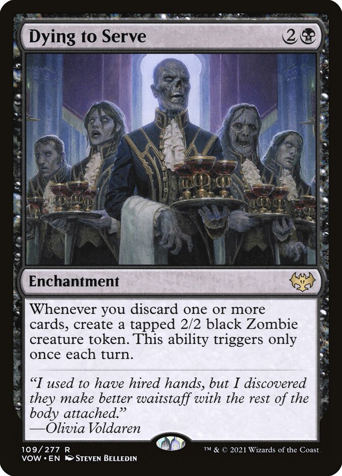 Dying to Serve card front