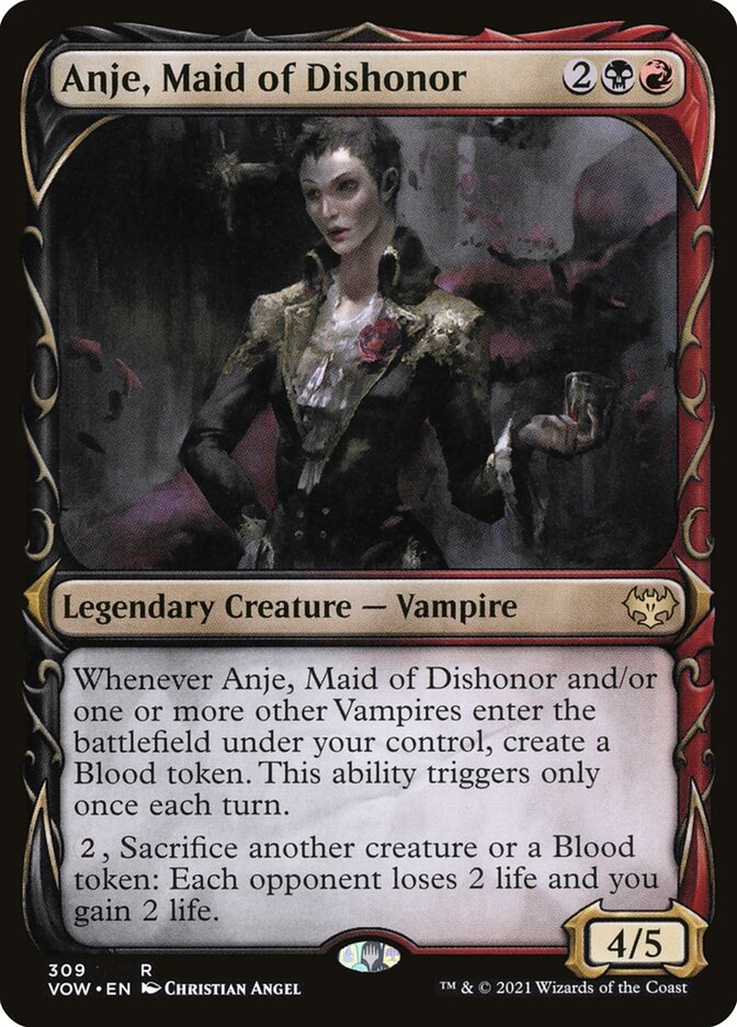 Anje, Maid of Dishonor card front