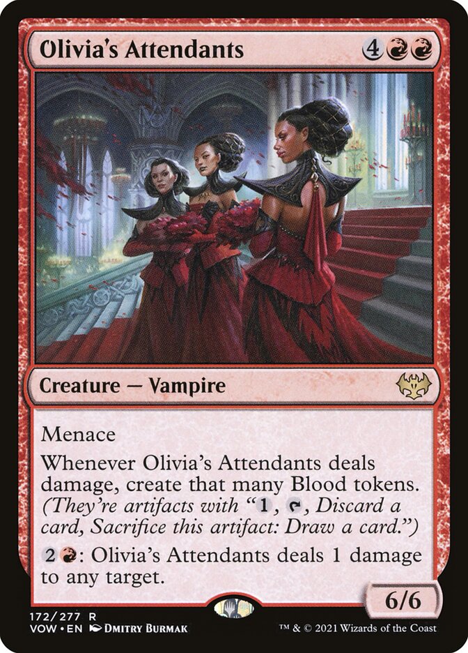 Olivia's Attendants card front