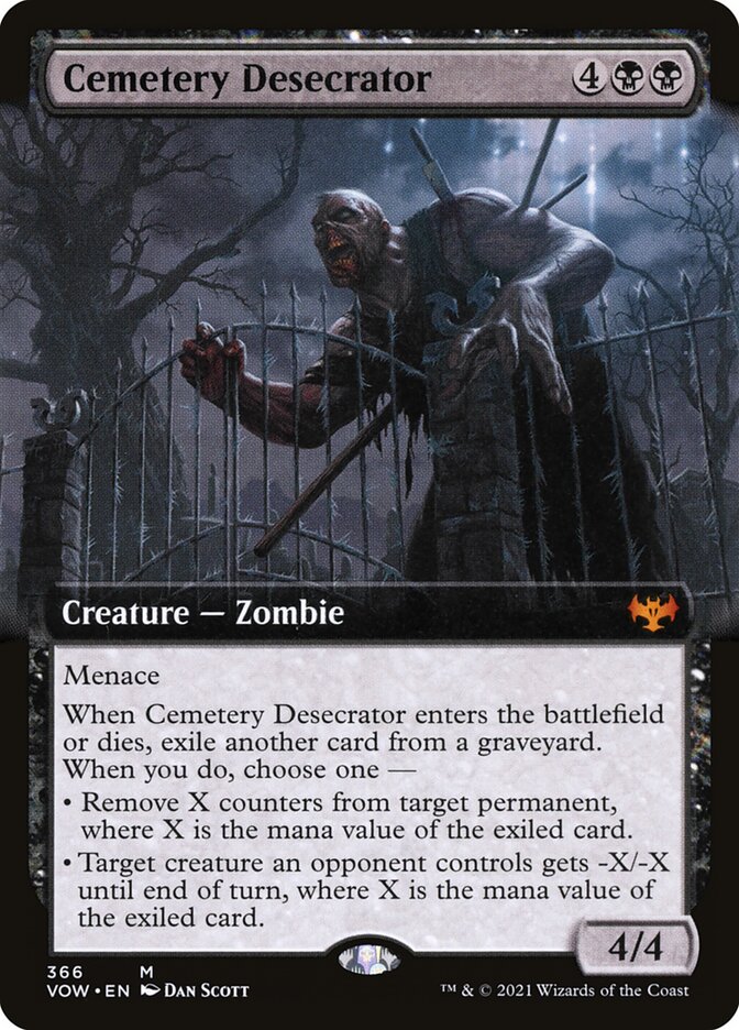 Cemetery Desecrator card front