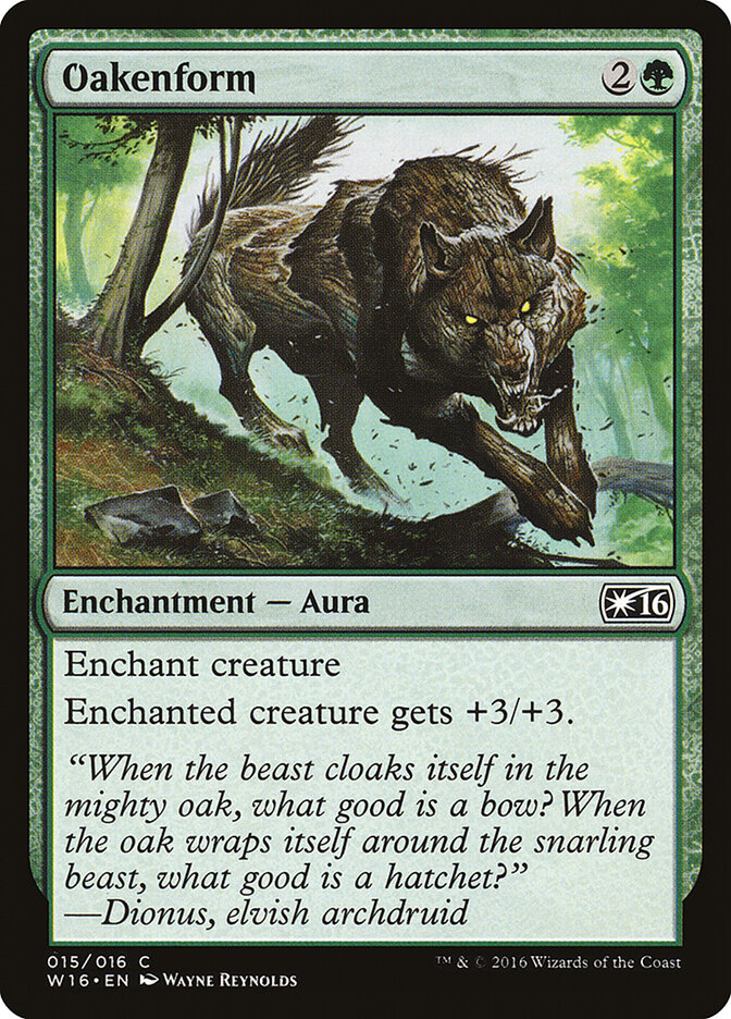 Oakenform card front